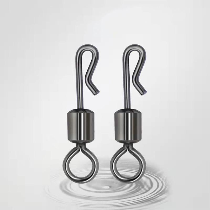 100 шт., разъем для рыбалки, подшипник, вертлюг Q-образный, быстросменные вертлюжки, аксессуары для рыболовных снастей для