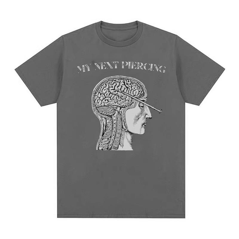 Vintage My Next Piercing Funny Meme T Shirt Unisexs ONeck High Quality Fashion Tshirts Tops Unisex  Cotton Oversized Tshirt