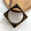 Square Triangle Chunky Bracelets Irregular Retro Hand Ring Exaggerated Resin Bangles  Girls Gift