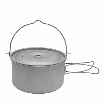 1.8 л 3 л Титановый котелок Сверхлегкий подвесной котелок с крышкой и складной ручкой Для кемпинга на открытом воздухе, пеших походов, рюкзаков, пикника