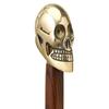 Walking Cane Skull Head Stick, Wood Folding Stick, Antique, Silver, Golden Solid Brass Head Cane for Men