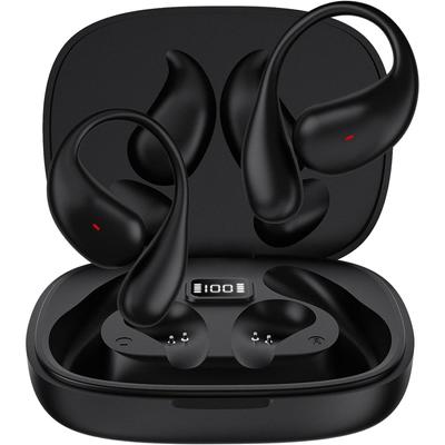 Наушники с открытым ухом Bluetooth 5.4 беспроводные наушники спортивные наушники встроенный микрофон с заушниками 40H наушники светодиодный дисплей чехол для быстрой зарядки, водонепроницаемый