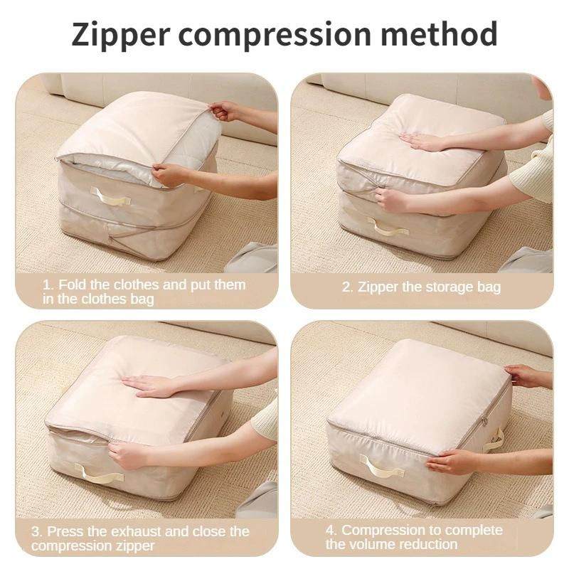 1pc Compression Packing Cube Wardrobe Drawer Puffer Jacket Storage Foldable Luggage Suitcase Organizer Compressed Travel