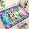 1PC Custom Name Frogs Rainbow Theme Floor Mat Ideal for Living Room, Game Rooms, Office, Bedroom,Floor Mat Playful Design