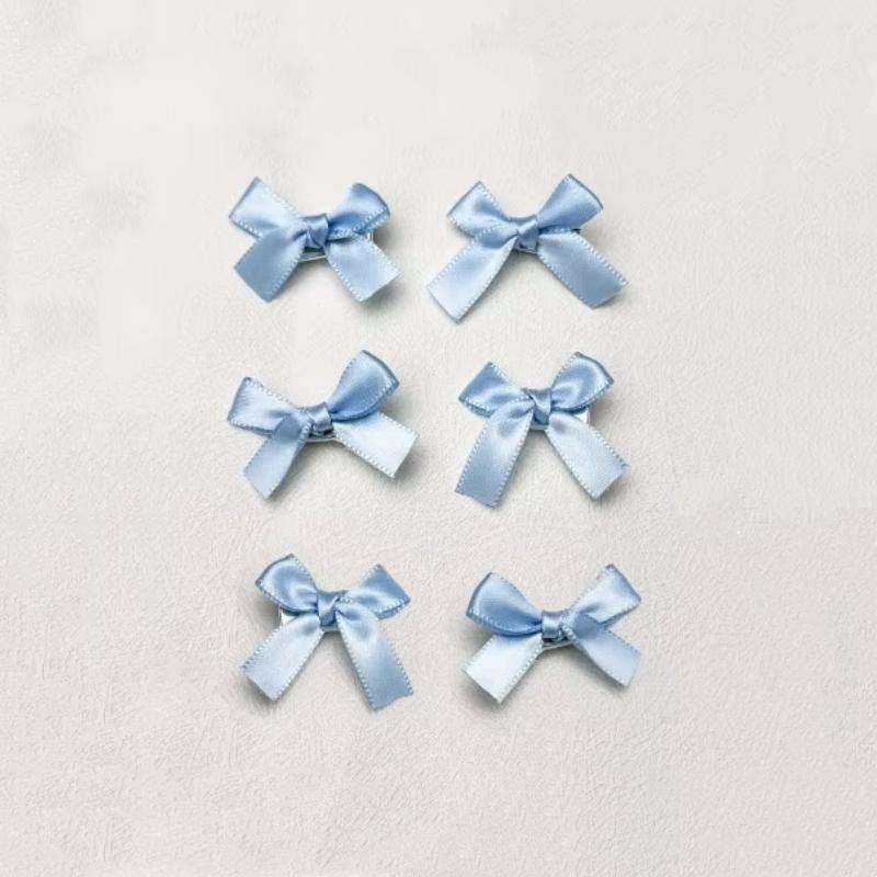 6 шт./компл. головной убор с мини-бантом для девочек, однотонные аксессуары для волос, милые заколки для волос, усовершенствованный головной убор принцессы, заколка для волос