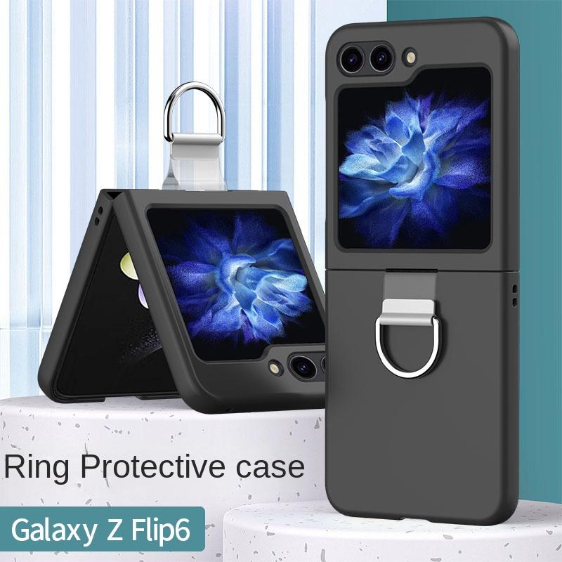 Чехол для телефона с жестким пластиковым кольцом для Samsung Galaxy Z Flip 6 5 4 3 Flip6 Flip5 Flip4 Flip3 5G защитный противоударный чехол