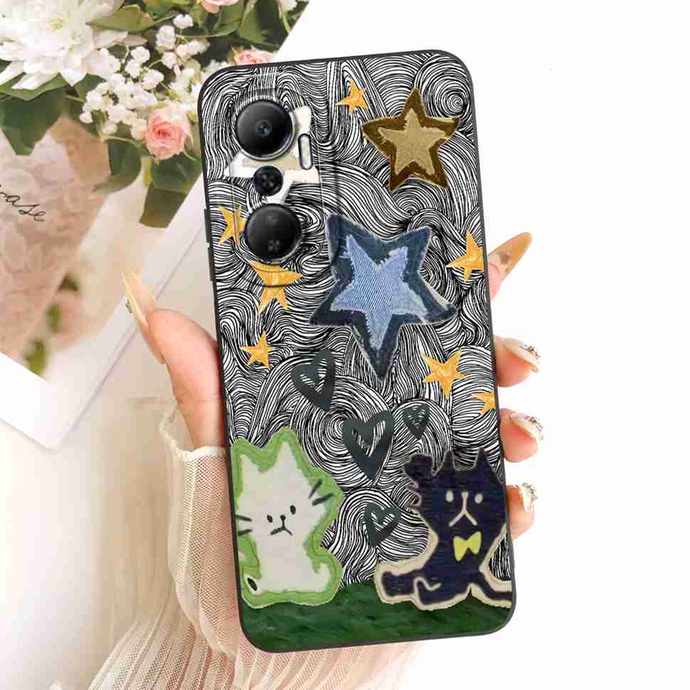 Чехол для Infinix Hot 20 4G X6826 X6826B X6826C 2022 Новый модный узор Мягкая силиконовая задняя крышка для Hot 20 Hot20 Корпус 6.82''