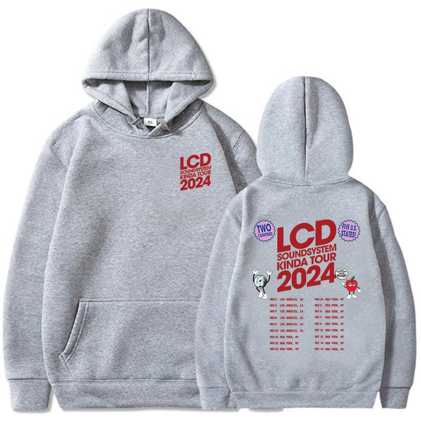 LCD Soundsystem Электронная Рок-группа Худи 2024 Тур Графический Принт Свитшоты Женская Одежда Готика Хэви Метал Sudadera