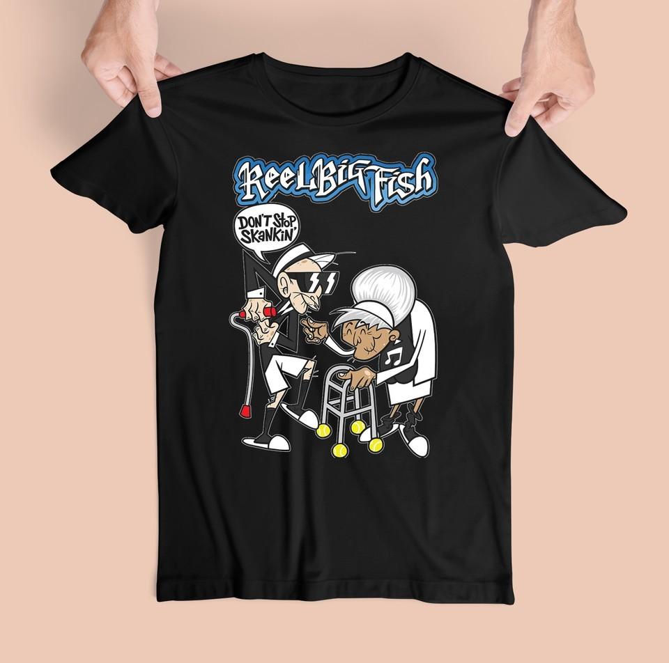 Reel Big Fish Band American Ska Punk Band Cotton Black T Shirt For Men UR130 Unisex T-Shirt