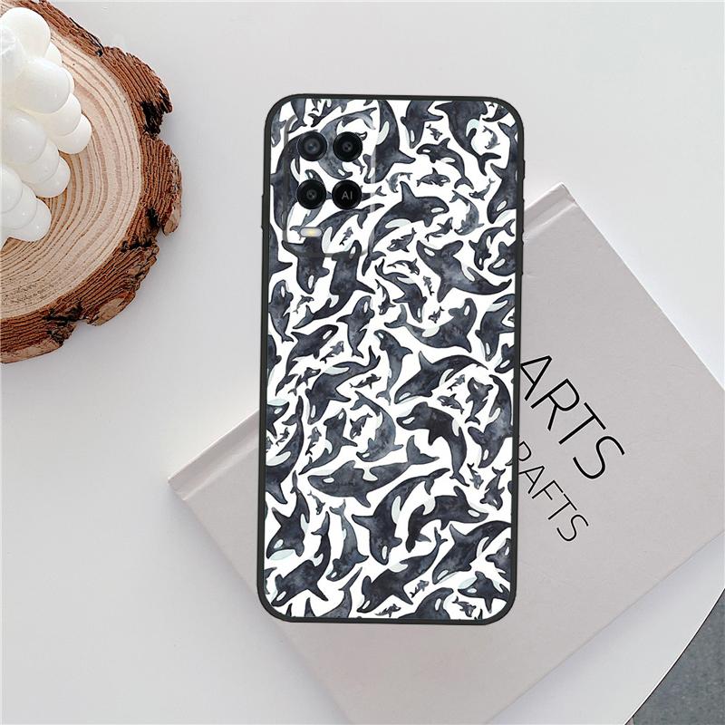 Кит-косатка Чехол Для Oppo A18 A38 A58 A78 A98 A79 A40 A60 A80 A16 A76 A96 A15 A74 A94 A54 A77 A17