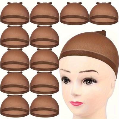 20 шт. парик шапочки чулки парик шапочки нескользящие эластичные нейлоновые парик шапочки для женщин мягкие и дышащие закрытый конец