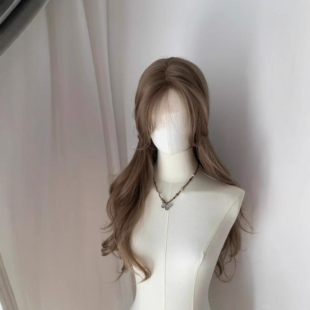 Коричневый Длинные Волосы Химическое Волокно Синтетический Парик Большая Волна Имитация Лолита Длинный Прямой Парик Женский Парик