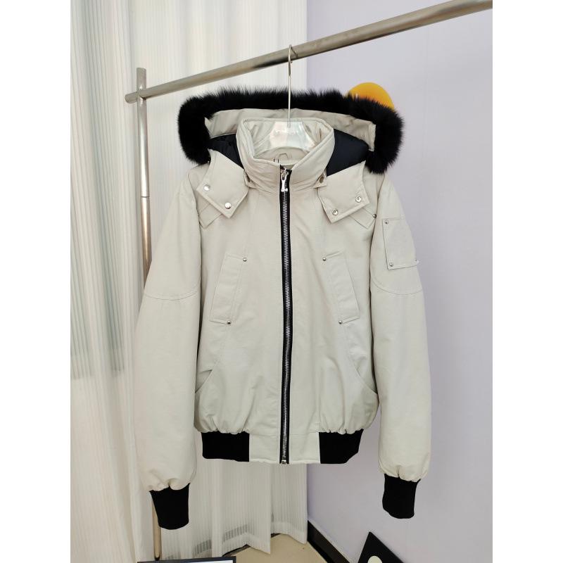 Мужская пуховая куртка Moose с капюшоном и воротником из лисьего меха