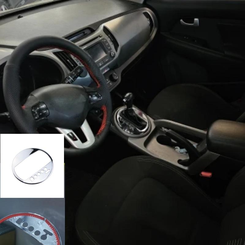Для Kia Sportage SL Sportage 3 2011 - 2015 LHD AT Автомобиль Головка рычага переключения передач Панель Крышка Отделка ABS Хром Наклейка