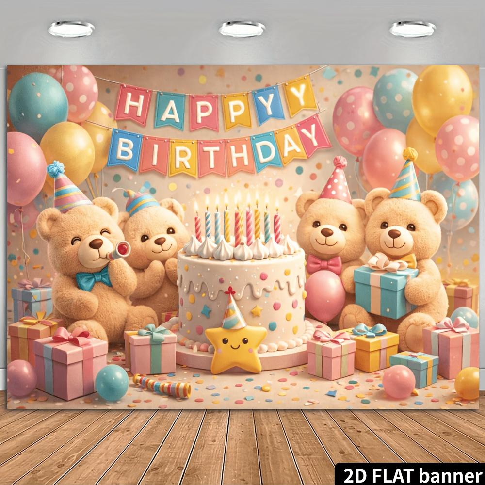 The birthday party backdrop is suitable for indoor and outdoor celebration events and can be used for various parties.