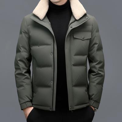 Утепленная куртка для мужчин среднего возраста, зимняя одежда, теплая повседневная куртка для папы, мужская, 90% белый утиный пух