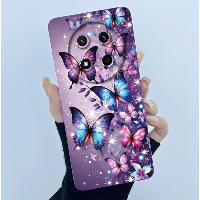 For Honor X9C 2024 Case Simplicity Flower Liquid Soft Silicone Back Cover for HonorX9c X 9C Phone Funda Magic7 Lite Bumper Shell