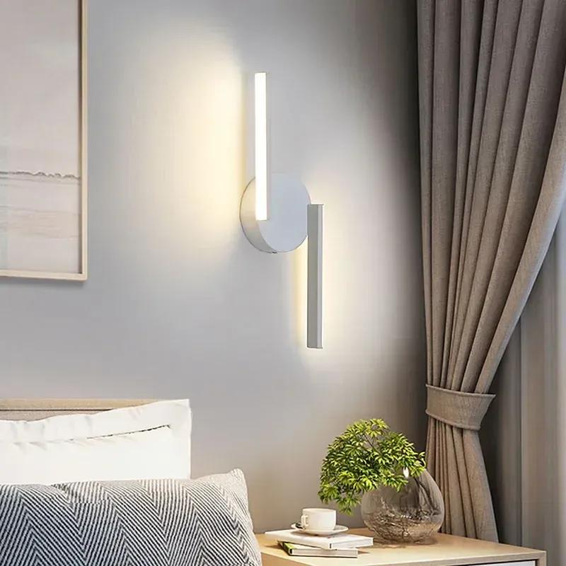 LED Wall Lamp Modern Bedside Sconce for Aisle Living Room Bedroom Hotel Study TV Backdrop Home Decor Lighting Fixture Lustre