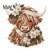 Highland Cow Sewing Kit 3D Layered Fabric Art DIY for Adults, Beginner-Friendly Collage Crafting Materials Quilt Craft Set, Handmade Farmhouse