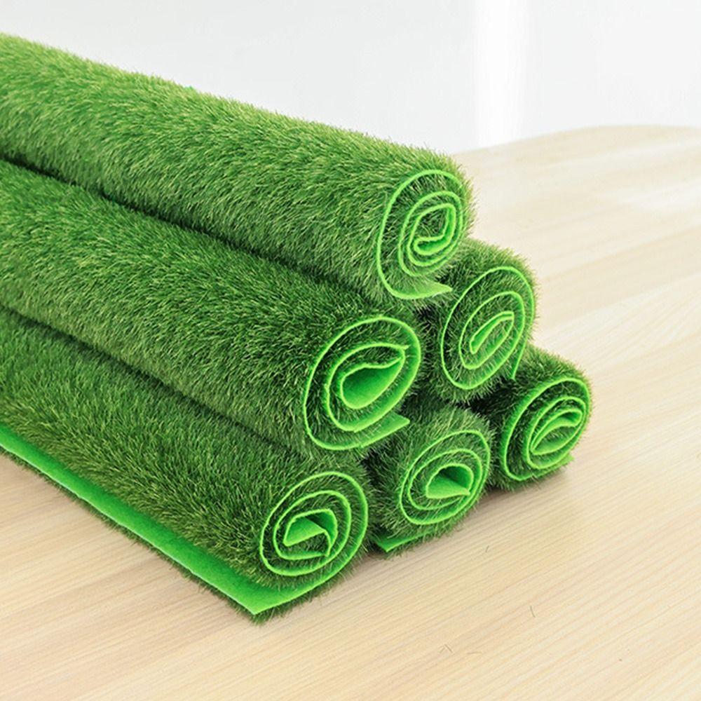 Коврик из зеленой травы Зеленый газон Искусственный дерн Прочный Имитация мха Газон