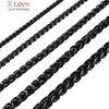 Men 'S Stainless Steel Chain Basket Material Braided Black Color Necklace Women Jewelry Christmas Gifts