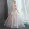 New Wedding Dress Women's Small Size French Heavy Industry Palace Wind Cover Arm Large Size