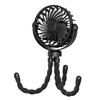 Cross-border New Octopus-Style Mini Fan Handheld Portable Desktop Electric Fan Compact Foldable Stroller Fan USB Rechargeable