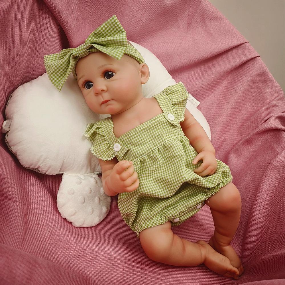 18 Inch Bettie Reborn Baby Girl Doll Full Silicone Body Can Bath Newborn Babies Doll Hand-draw Hair Lifelike Baby Doll Toy Kid's Holiday Surprise Gift