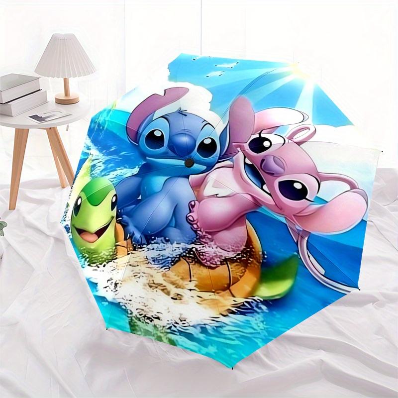 1pc Stitch,Lilo Automatic Folding Umbrella: Compact 8 Bone Design Cartoon Outdoor Travel Companion, Business Umbrella, Christmas Valentine's