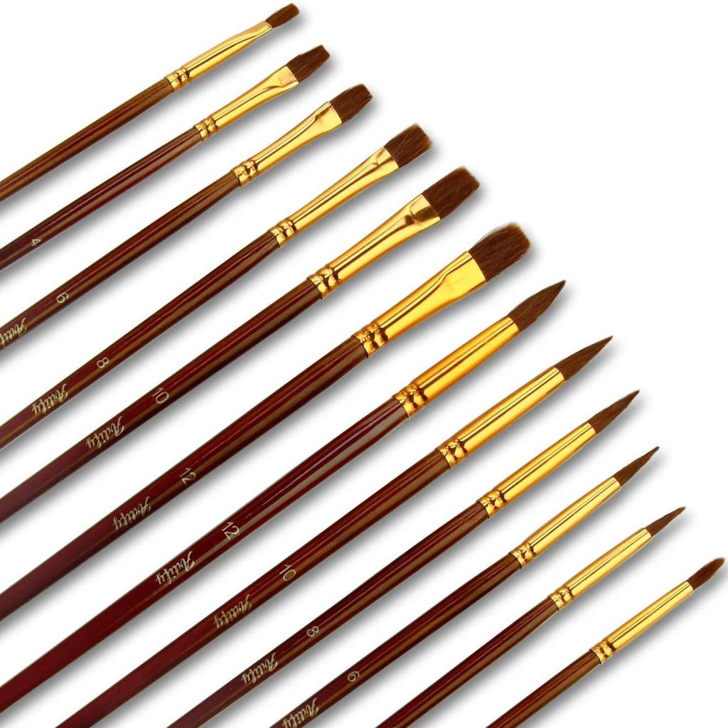 36/24 шт. художественный набор кистей для акрила, масла, акварели, гуаши