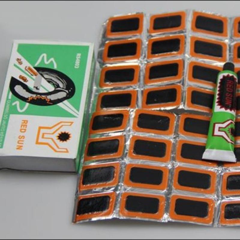 Bike Inner Tube Repair Patch Kit Portable Rubber Bicycle Patching Tools 12/24/36/48Pcs for Outdoor Cycling Home Repair Use