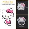 YOLRIND Car Push Start Button Cover, Cute Cat Glitter Car Accessories for Women Engine