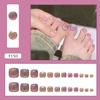 24pcs/box Cat Eye Fake Toenails Aurora Press on Nail Fashion Toe Nails  for Women Girl
