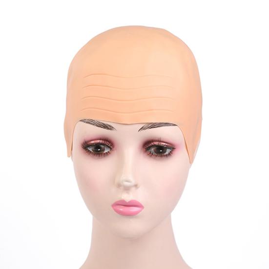 Wig Headgear Soft Makeup Latex Bald Hat Wig Adjustable Size Reusable Mesh Cover Film Television Performance Dress Up Props Men Costume Accessories