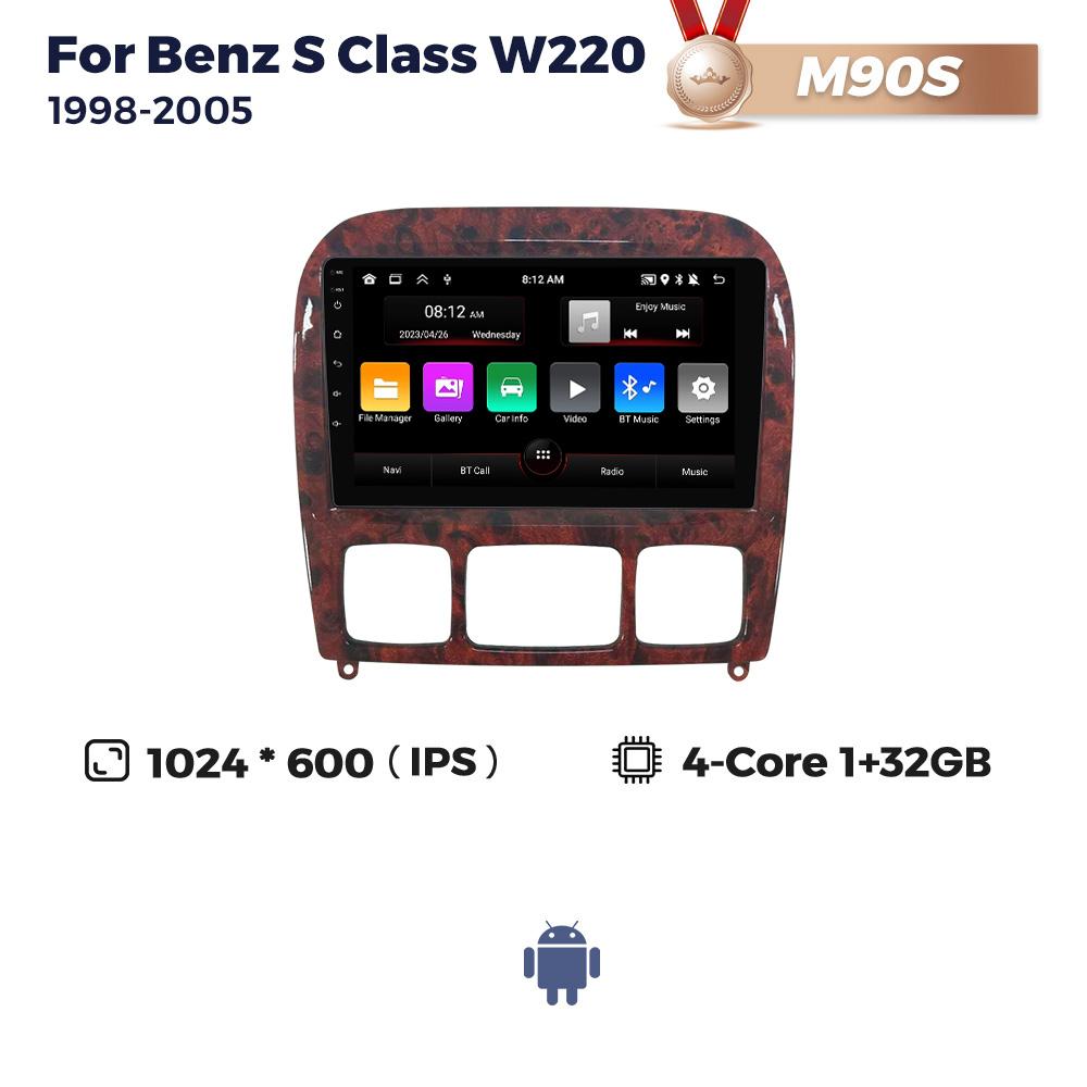 Navifly 2Din Android автомобильный радиоприемник мультимедийный плеер GPS для Mercedes Benz S Class W220 S280 S320 S350 S400 S430 S500 S600 1998-2005