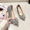 Женские туфли-лодочки Cinderella Туфли со стразами на высоком каблуке Женские туфли с острым носком и бантом Туфли с кристаллами для вечеринки и свадьбы Zapatillas Mujer