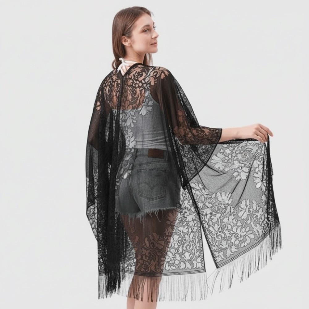 Breathable Sunshade Thin Large Scarf Sunscreen Seaside Vacation Cloak Women