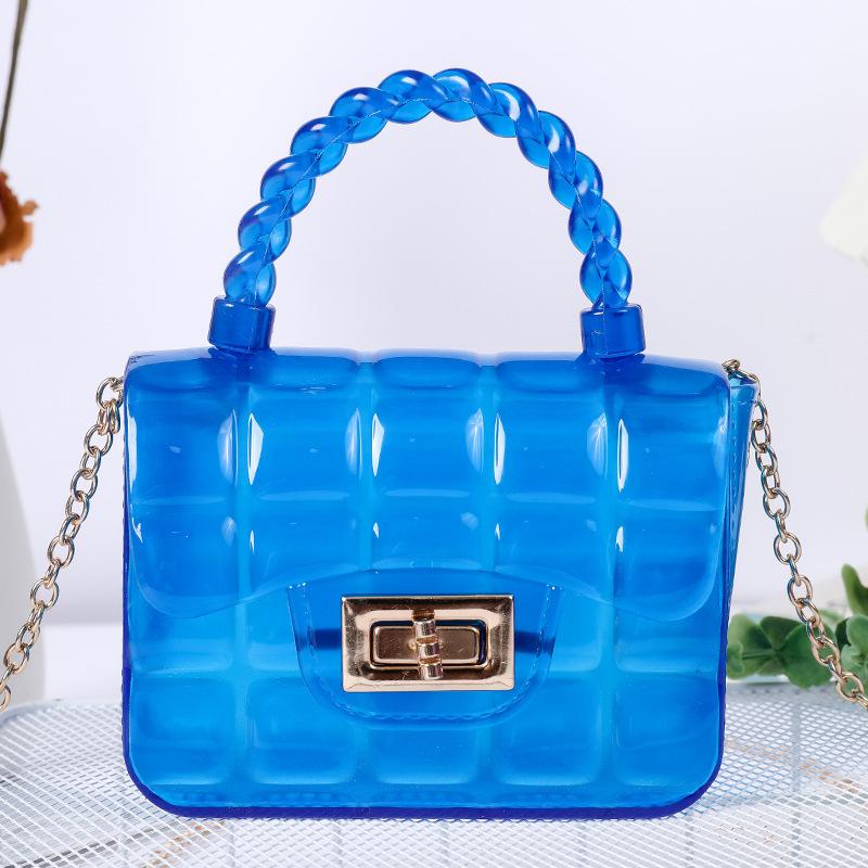 Девочки Сетка Мини Crossbody Свежая Сладкая ПВХ Желе Сумка Оптовая Внешняя Торговля Crossbody Кошелек С Замком Пряжка Цепь Конфетный Цвет