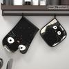 2 шт. Черная кошка Прихватки2 шт. и Подставка под горячее2 шт. - Термостойкие2 шт.2PStant, Забавные Кошачьи Глаза2 шт. и Усы2 шт.