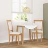 VidaXL Dining Chairs Cushions 2 Pcs Natural Solid Rubber Wood, Dining Chair, Chair, Living Room Chair, Chairs At 4102488