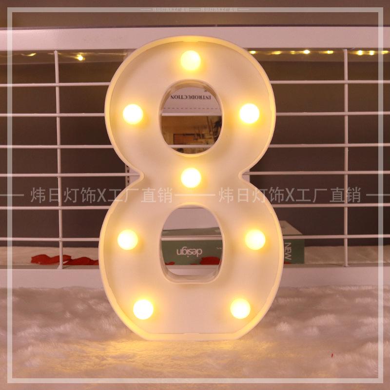 16 см буквы со светодиодным теплым светом алфавит буквы цифры ночник для дома рождественские буквы день рождения принадлежности украшения