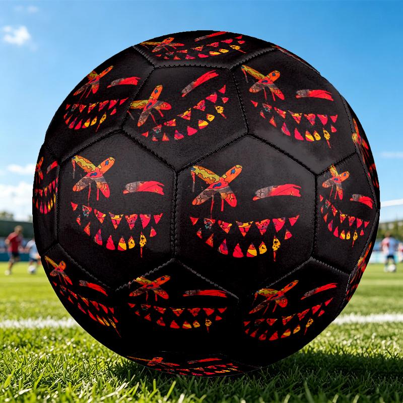 1pc Monster Size 5 Soccer Ball, Standard Sport Football Firm Stitching for Training And Match, Gentle on the Feet, Durable and Unique
