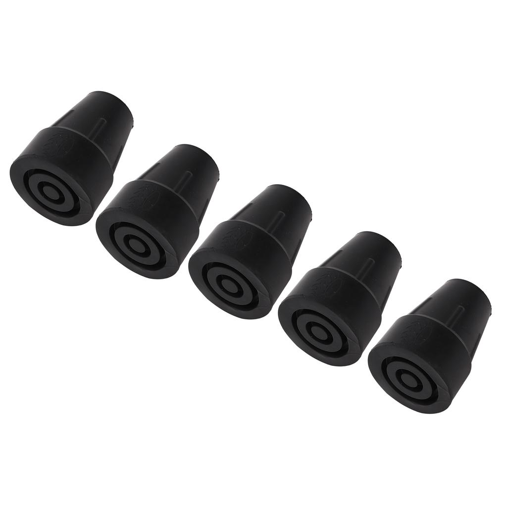 5pcs Walking Cane Tip Flat Rubber Wear Resistance Replacement Crutches Accessories for Grass Loose