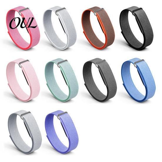 Легкая регулировка Фитнес-ремешки Нейлоновая лента для Fitbit Air, Дышащий сменный ремешок для часов, Регулируемые влагоотводящие ремешки Спортивный браслет,