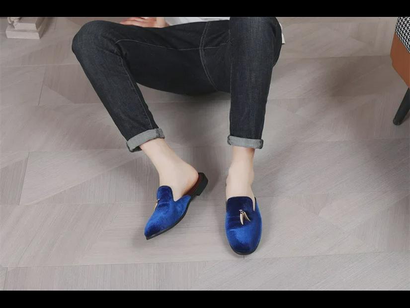 Европейские и американские мужские повседневные тапочки Baotou: Сандалии-полускольжения Lazy Sandals, мужская обувь больших размеров