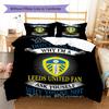 Custom Name Leeds Fan Pride Bedding,Quilt Set Quilt Cover Pillowcase Home Birthday Gift (1 * duvet cover + 2 * pillowcase, without core)