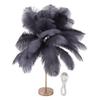 Decorative Table Lamp 30PCS Feathers USB Rechargeable Light Touch Control Desk Light Built In