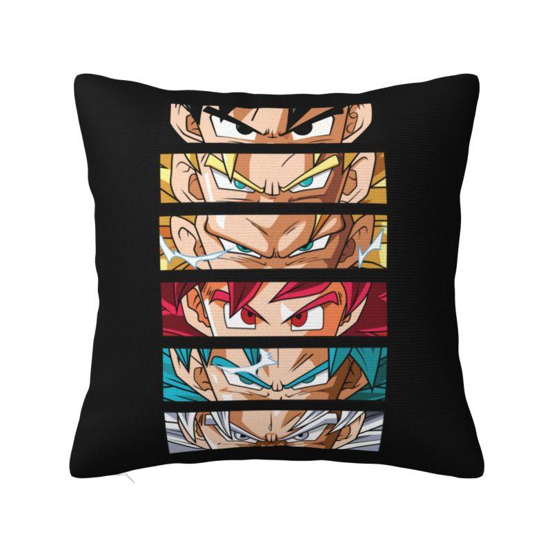 Custom Luxury Dragons Ball Goku Cushion Cover Velvet Anime Manga Pillow Case