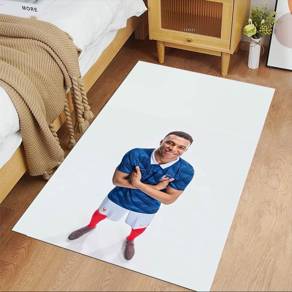 Star Player Kylian Mbappé Floor Mat Suitable for Decorate room Hallway Balcony Entryway Anti-slip Rug Anime Office Decor Gift for Festivals
