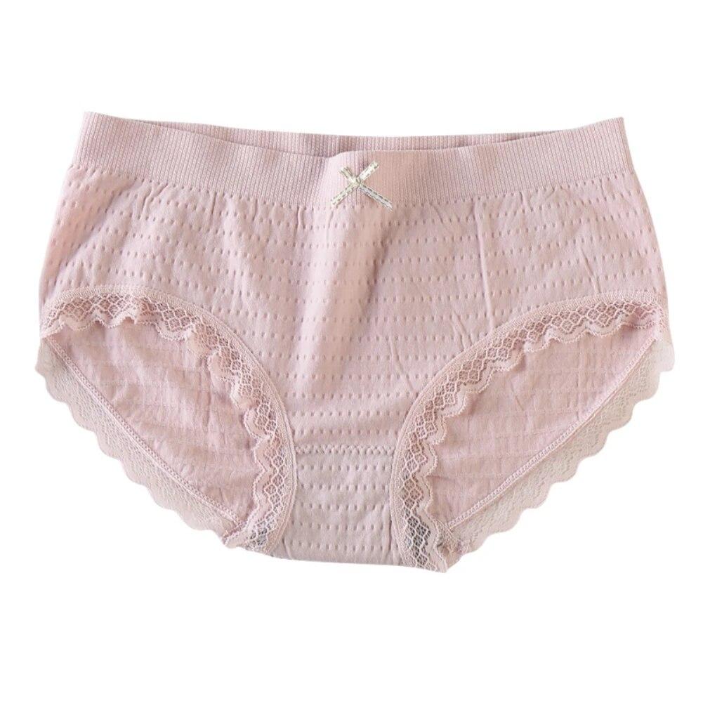 Женское нижнее белье с кружевной отделкой, трусики-бикини для женщин, бесшовные хипстерские дышащие мягкие эластичные трусики со средней посадкой